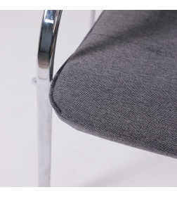 Кресло SAMBA AKS-1 Leto 68 темно-серая ткань мягкие подлокотники