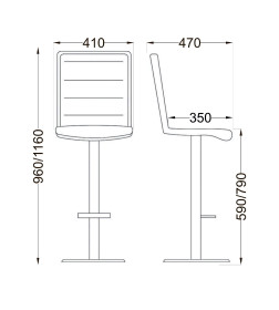 Стул барный DARSY экокожа черный+черный/черный
