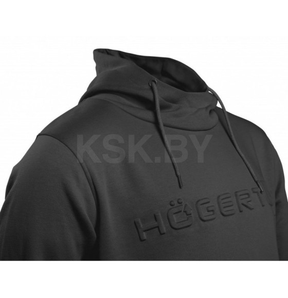 Толстовка спортивная с капюшоном черная 2XL (56) HOEGERT (HT5K908-2XL) 
