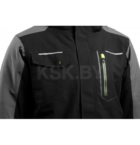 Куртка AMOS yтепленная с капюшоном черная XL (54) HOEGERT (HT5K923-XL) 