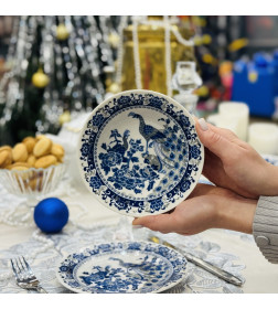 Салатник "Павлин" 320 мл, 15,5 см, 6" сгк6-1370 гладкий край фарфор Lavenir