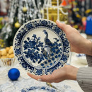 Тарелка десертная "Павлин" 20 см, 8" тгк8-1370 гладкий край фарфор Lavenir (00104167) 