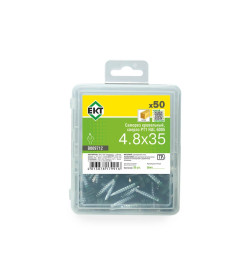 Саморез кровельный с резин. прокл. 4.8x35, сверло PT1, RAL 6005 (темно-зеленый) в пласт. контейнере,(упак/50шт)