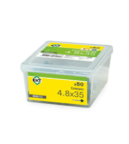 Саморез кровельный с резин. прокл. 4.8x35, сверло PT1, RAL 6005 (темно-зеленый) в пласт. контейнере,(упак/50шт)