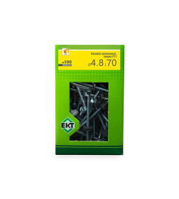 Саморез кровельный с резин. прокл. 4.8x70, сверло PT1, в коробке с окном, ЕКТ (упак/100шт)