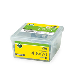 Саморез кровельный с резин. прокл. 4.8x70, сверло PT1, RAL 6005 (темно-зеленый) в пласт. контейнере, (упак/30шт)