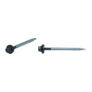 Саморез кровельный с резин. прокл. 4.8х70, сверло PT1, RAL 7024 (серый графит) в коробке с окном  (упак/100шт) (BW000171) 