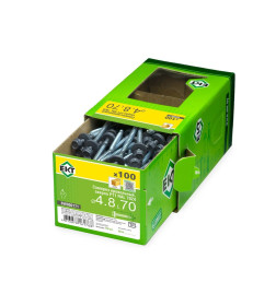 Саморез кровельный с резин. прокл. 4.8х70, сверло PT1, RAL 7024 (серый графит) в коробке с окном  (упак/100шт)