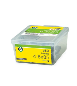 Саморез кровельный с резин. прокл. 4.8x35, сверло PT1, RAL 9005 (черный) в пласт. контейнере, ЕКТ (упак/50шт)