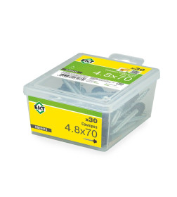 Саморез кровельный 4,8х70 PT1. RAL 8017 (тёмно-коричневый), в пласт. контейнере (упак/30шт)