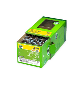 Саморез кровельный с резин. прокл. 4.8х29, сверло PT1, RAL 8017 (темно-коричневый) в коробке с окном (упак/250шт)