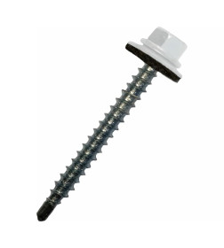 Саморез кровельный с резин. прокл. 4.8х70, сверло РТ1. RAL 9003 (белый сигнальный) STARFIX (упак/100шт)