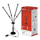 Светильник настольный на основании светодиодный СНО-Т2-ФИТО 4С40 красно-синий 40Вт 4 плафона, пульт на шнуре IN HOME (4690612053561) 