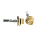 Саморез кровельный 4,8х29 PT1. RAL1014 (слоновая кость), в пласт. контейнере (упак/50шт) (B004500) 