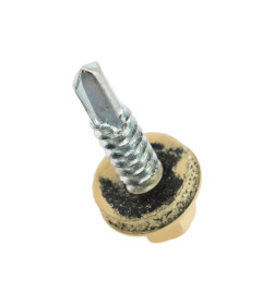 Саморез кровельный 4,8х29 PT1. RAL1014 (слоновая кость), в пласт. контейнере (упак/50шт)