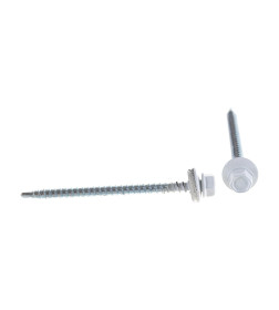 Саморез кровельный с резин. прокл. 4,8х70  PT1. RAL 9003 (белый сигнальный) DAXMER (уп/100 шт)