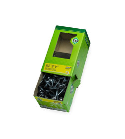 Саморез кровельный с резин. прокл. 4.8х29 сверло PT1, RAL 9005, в коробке с окном, ЕКТ (упак/250шт)