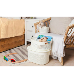 Корзина для хранения OSLO 3 л, молочный