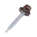 Саморез кровельный с резин. прокл. 4,8х35  PT1. RAL 8017 (темно-коричневый) DAXMER  (уп/250 шт)