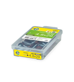 Саморез кровельный 4,8х29 PT1. RAL 3009 (оксидно-красный), в пласт. контейнере (упак/50шт)