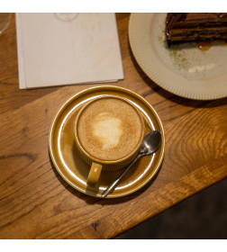 Набор чайный SRTIA фарфор пшеничный кружка 200мл + блюдце