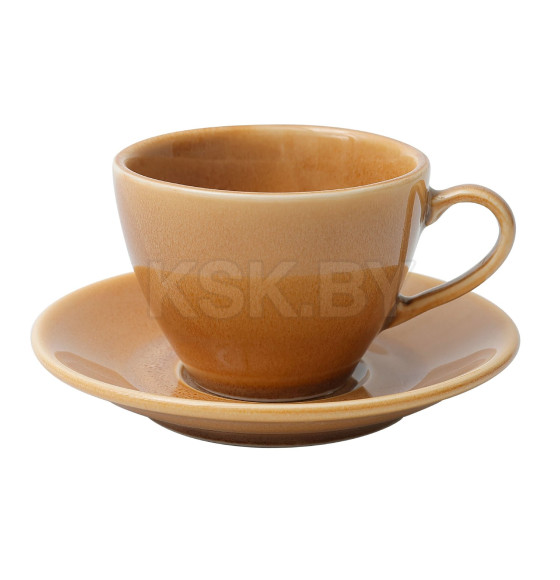 Набор чайный OPALUS фарфор пшеничный кружка 200мл + блюдце (119890) 