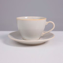Набор чайный OPALUS фарфор айвори кружка 200мл + блюдце (119882) 