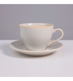 Набор чайный OPALUS фарфор айвори кружка 200мл + блюдце