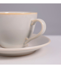 Набор чайный OPALUS фарфор айвори кружка 200мл + блюдце