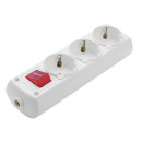 Колодка 3 места c з/к с выкл. белая BR-1563-0 Borsan (BR-1563-0) 