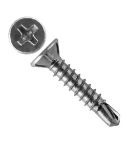 Саморез оконный 3.9х35 мм белый цинк, со сверлом (100 шт в пласт. конт.) STARFIX