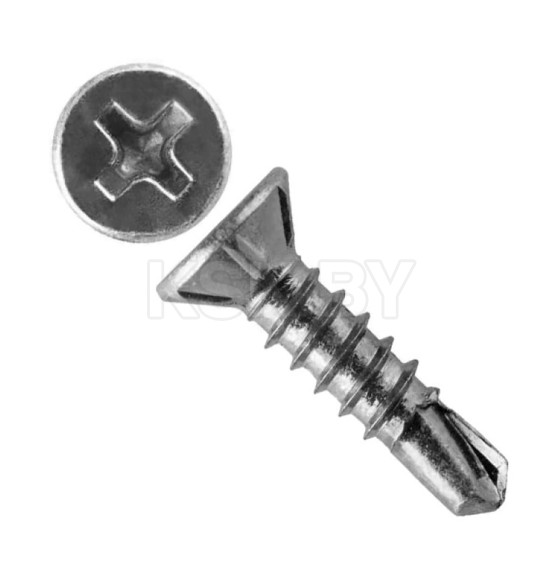 Саморез оконный 3.9х19 мм белый цинк, со сверлом (100 шт в пласт. конт.) STARFIX (SMP1-80882-100) 