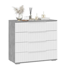 Комод (Ателье светлый/Белый матовый) Хилтон