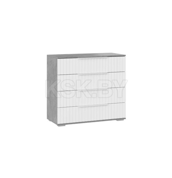 Комод (Ателье светлый/Белый матовый) Хилтон (225513) 