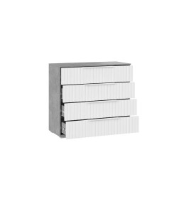 Комод (Ателье светлый/Белый матовый) Хилтон