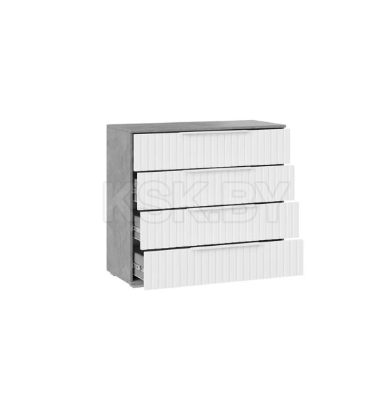 Комод (Ателье светлый/Белый матовый) Хилтон (225513) 