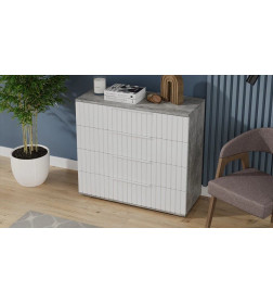 Комод (Ателье светлый/Белый матовый) Хилтон