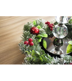 Венок рождественскийкий 30см красный