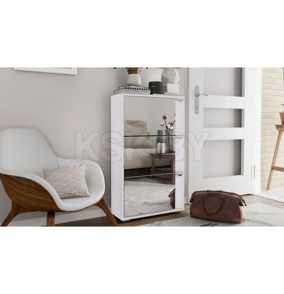 Тумба для обуви тип 8 (Белый Ясень) (135487) 