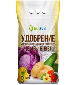 Удобрение АФК комплексное марка 16x16x16 3 кг