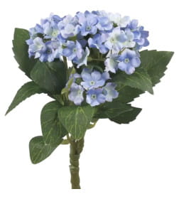 Гортензия мини букет искусственный голубой 22 см