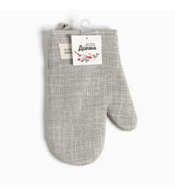 Варежка-прихватка "Душевная кухня" 20х28 см, 50% хл, 50% пэ, рогожка 158 г/м²  9462712 Доляна