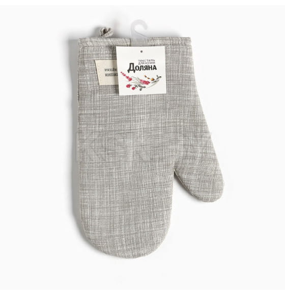 Варежка-прихватка "Душевная кухня" 20х28 см, 50% хл, 50% пэ, рогожка 158 г/м²  9462712 Доляна (9462712) 