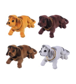 Собачка на приборную панель, ворс, пластик, 13x8см, ЕРМАК