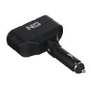 Разветвитель прикуривателя, 2 выхода +2 USB, 60 W, 2.1А, 12/24В,  пластик, NG  (738-013) 