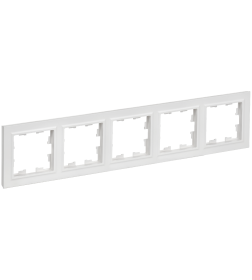 Рамка 5-я РУ-5-БрАБ арктический белый IEK BRITE BR-M52-K91