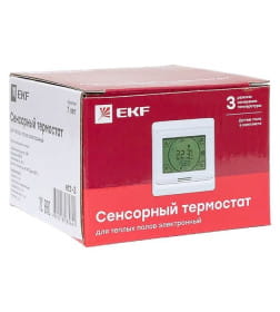 Сенсорный термостат для теплых полов электронный 16А 230В EKF