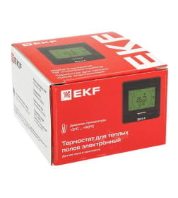 Сенсорный термостат для теплых полов электронный черный 16А 230В EKF