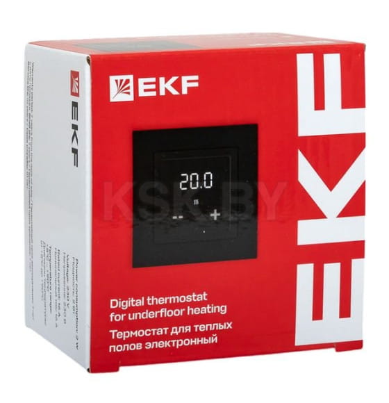 Термостат для теплых полов электронный черный 16 A 230В EKF (ett-10b) 