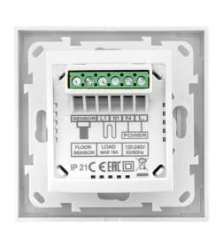 Термостат для теплых полов электронный белый 16 A 230В EKF